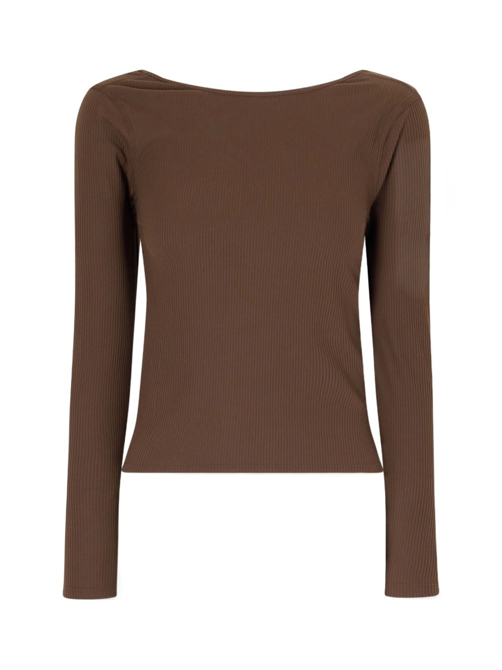 lululemon athletica Brown Ribbed Long-Sleeve Top